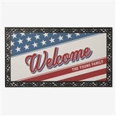 Red, White  Welcome Personalized Doormats - 54050