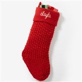 Knit Noel Embroidered Christmas Stocking  - 54169