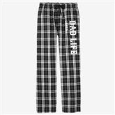 Dad Personalized Mens Black  White Flannel Pants - 54507