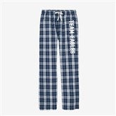 Navy  White Flannel Pants