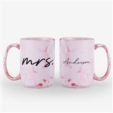 Mr.  Mrs. Personalized Marble Ceramic Mug - 54647