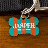Bold Stripe Personalized Dog ID Tags  - 54892