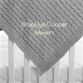Grey Cable Blanket