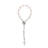 Sterling  Pink Rosary