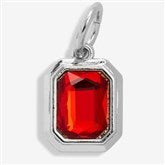 Birthstone  Silver Rectangle