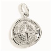 Compass Charm - Silver