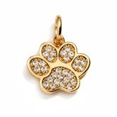 Paw Print Charm - Gold