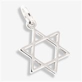 Star of David Charm - Silver