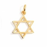 Star of David Charm - Gold