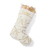 Bow  Ribbons- White/Gold