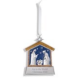Engraved Nativity Manger Ornament - 55899