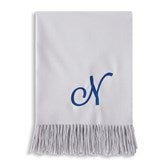 Grey Throw - Monogram