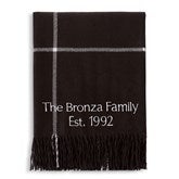 Black  White Throw- Open Text