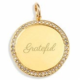 Jeweled Edge Disc -Gold