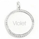 Jeweled Edge Disc - Silver