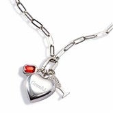 3 Charm Necklace - Silver