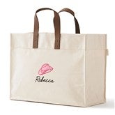Kittenish Embroidered Western Icons Tote in Canvas - 56628