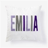 Personalized Punch Needle Gradient Name Pillow  - 56950D