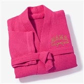 Embroidered Bow Waffle Weave Robe by Jessie James Decker  - 57329