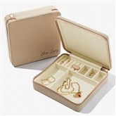 Yours Truly Personalized Leatherette Large Square Jewelry Case  - 57456