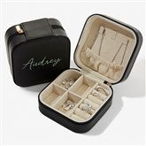 Yours Truly Personalized Small Leatherette Travel Jewelry Case  - 57460