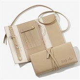 Yours Truly Personalized Leatherette Jewelry Roll  - 57463