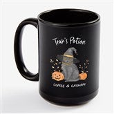 Halloween Paws Personalized Black Mugs  - 57931