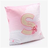 Baby Girl Embroidered Applique Throw Pillow - 57956
