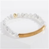 Initials Semi Precious Stone Engravable Beaded Bracelets - 58273