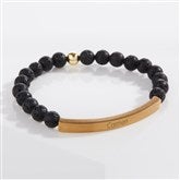 Semi Precious Stone Engravable Name Beaded Bracelets - 58287