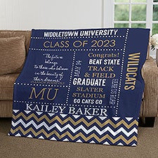 Personalized Graduation Blankets - School Memories - 16782