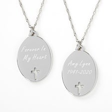 Personalized Memorial Pendant Necklace - Forever In My Heart - 17303