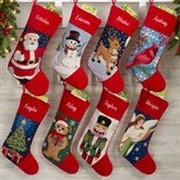 Personalized Needlepoint Christmas Stockings - Winter Charm - 17317