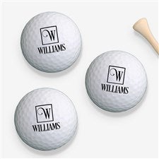 Personalized Golf Ball Set - Square Monogram - 17321