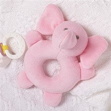 Pink Elephant Baby Rattle - 17513