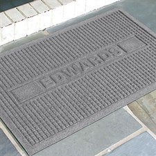 Squares Family Name Personalized AquaShield Molded Doormat   - 17649D