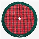 Personalized Holiday Plaid Christmas Tree Skirt - 17896