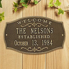 Personalized House Plaque - Welcome Design - 18032D