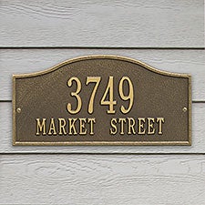 Personalized Home Address Plaque - Rolling Hills - 18036D