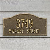 Personalized Home Address Plaque - Rolling Hills - 18036D