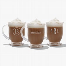 Personalized Glass Coffee Mugs - Classic Celebrations - 18563
