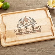 Personalized BBQ Cutting Board - The Grill - 18597