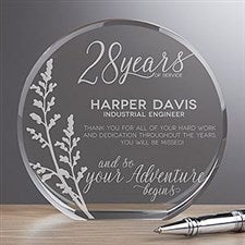 Personalized Crystal Retirement Award - 18779