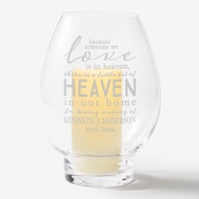 Memorial Engraved Glass Hurricane Candle Holder - 18962