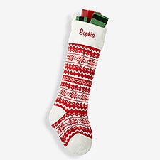 Personalized Knit Christmas Stockings - Holiday Sweater - 19001