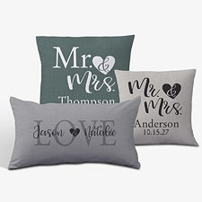 Personalized Throw Pillows - Elegant Couple - 19458