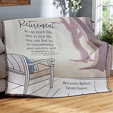 Personalized Retirement Throw Blanket - Embrace The Future - 19548