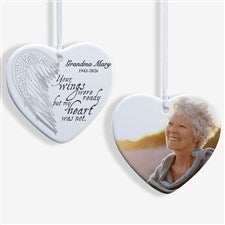 Angel Wings Personalized Photo Memorial Ornament - 19551