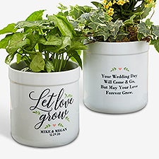 Personalized Flower Pots - Let Love Grow - 19990