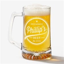 Personalized Beer Mugs For Groomsmen - Beer Label - 20401